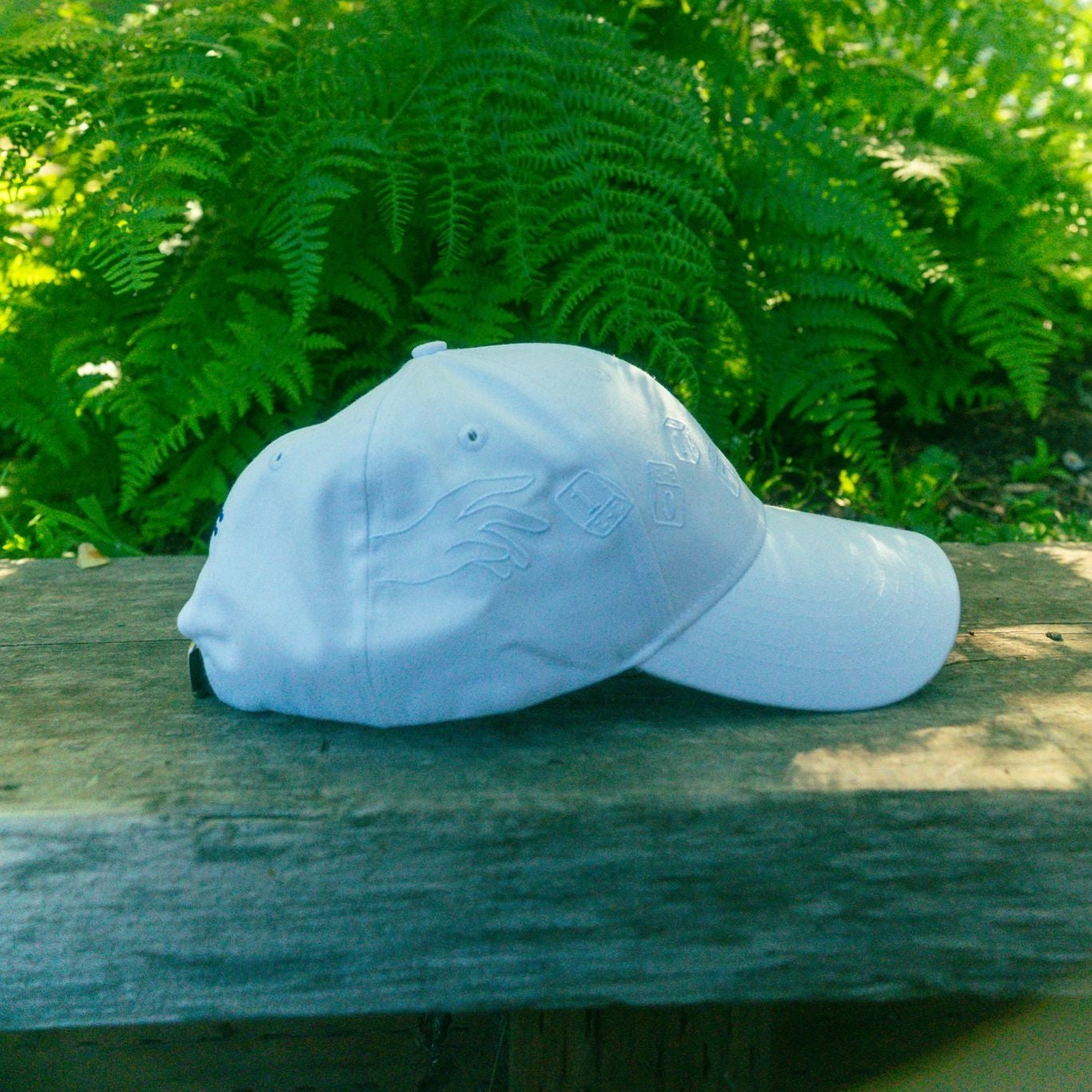 1017 White on white hat